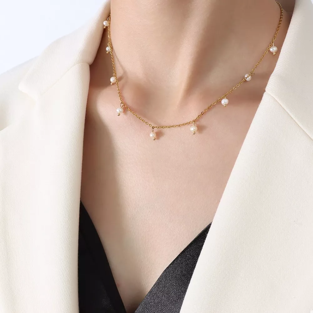 Freshwater Pearl 18K Gold-Plated Necklace, image 2