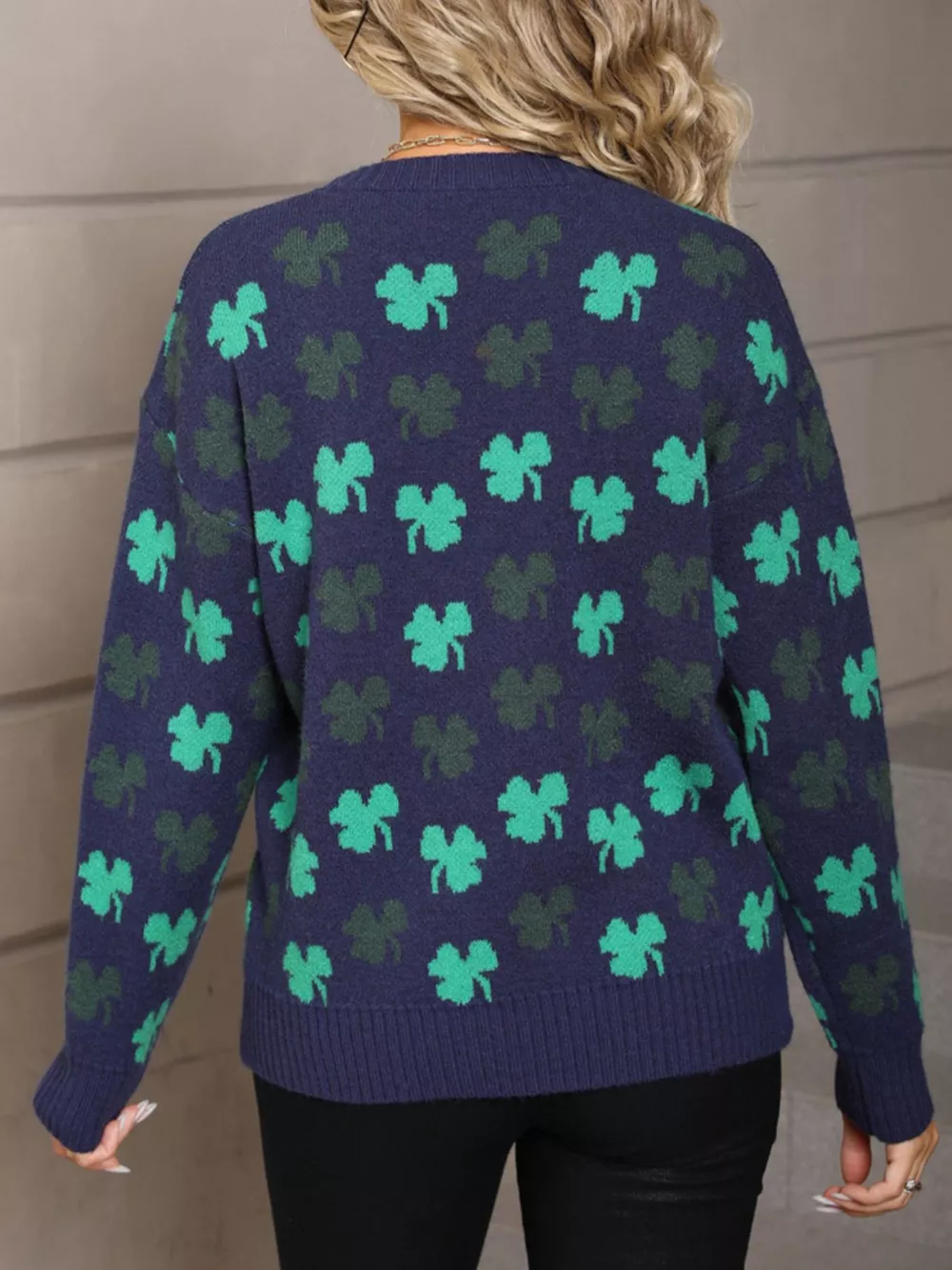 Lucky Clover Crew Neck Sweater, image 7