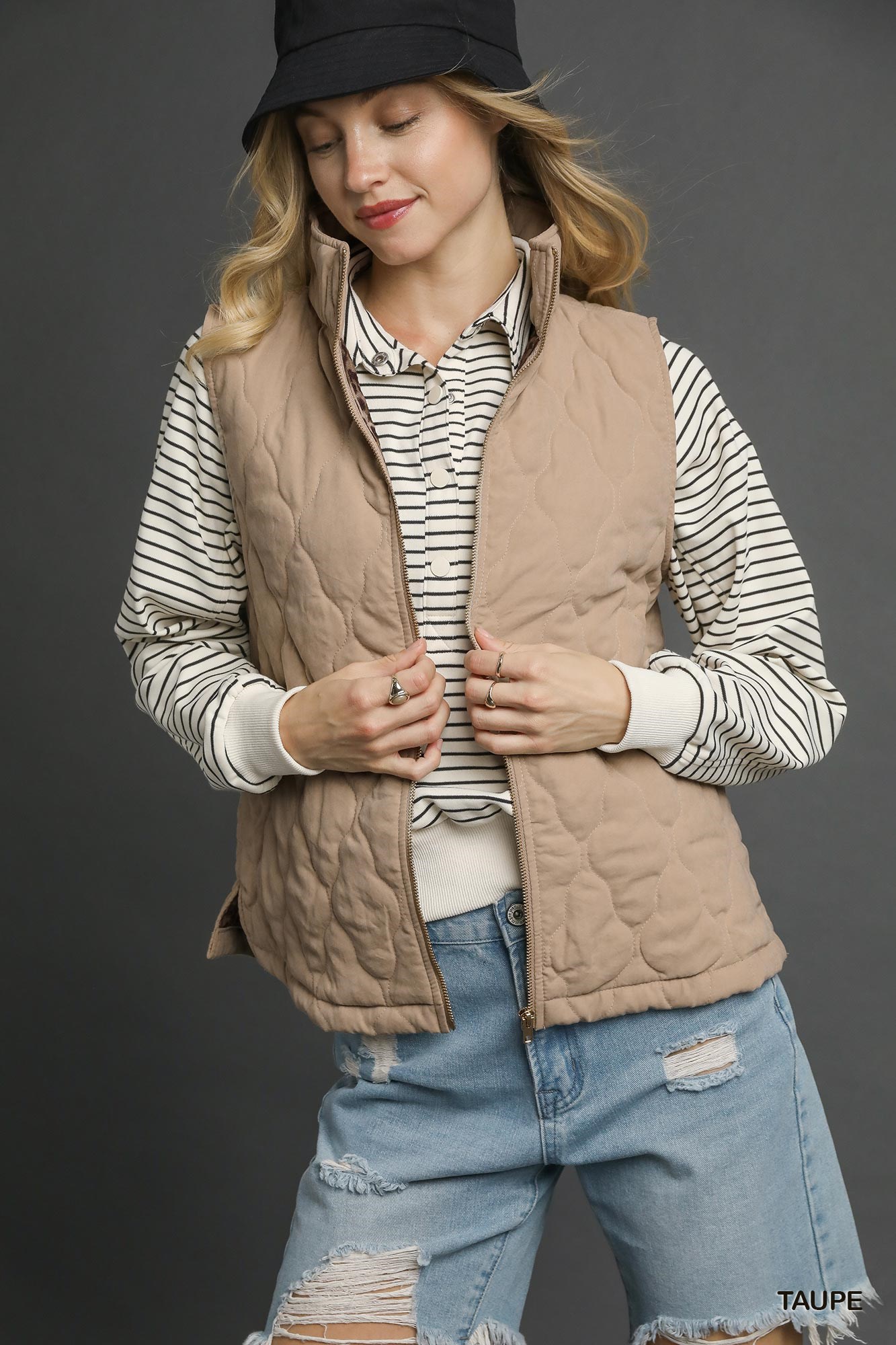 Quilted Zip-Up Vest