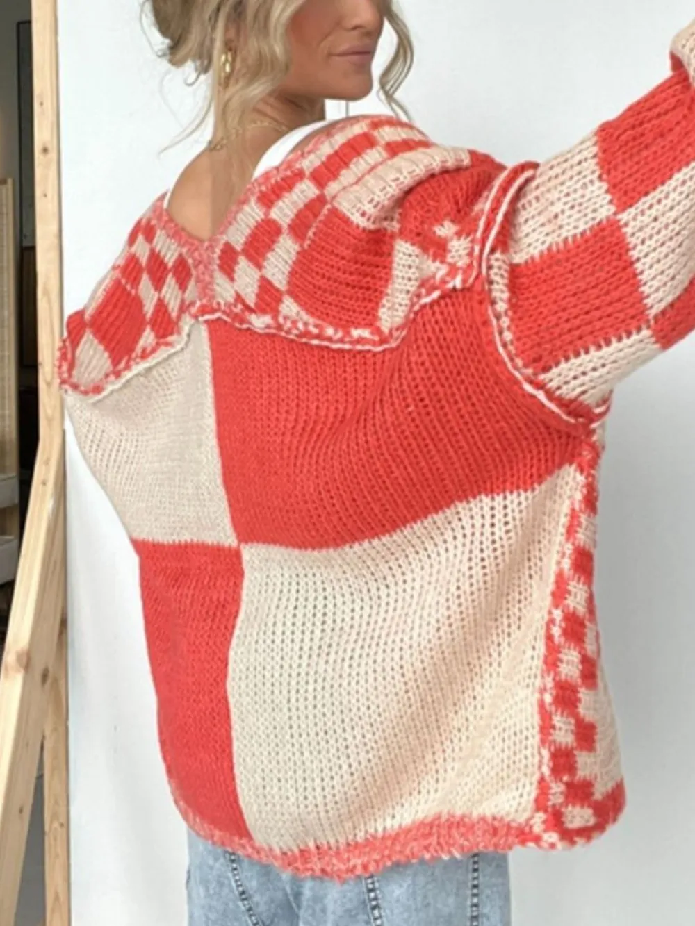 Plaid Open Front Long Sleeve Cardigan, image 11
