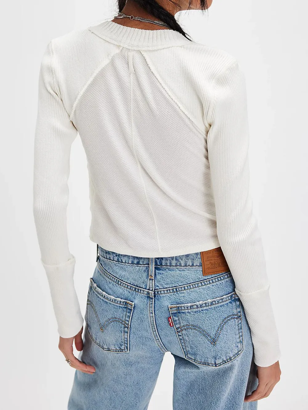 V-Neck Button Up Cropped Cardigan, image 3