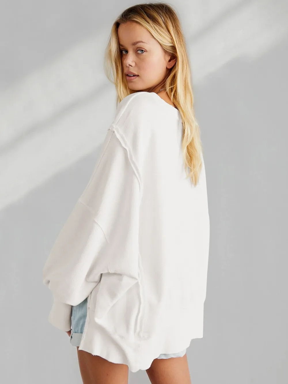 Slit Round Neck Dropped Shoulder T-Shirt, image 6