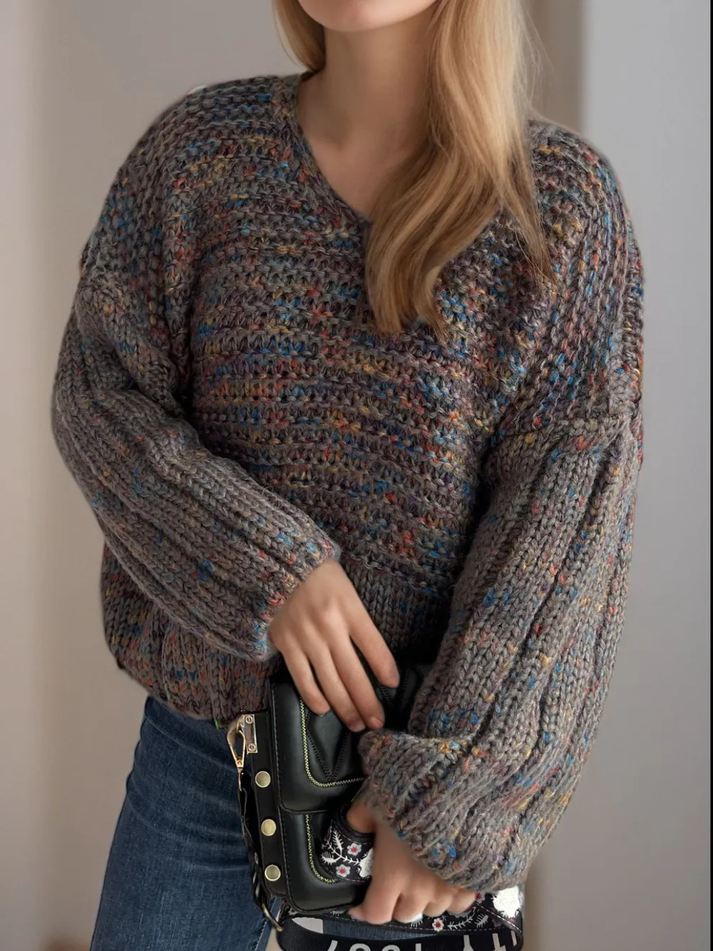 Dropped Shoulder Long Sleeve Sweater, image 11