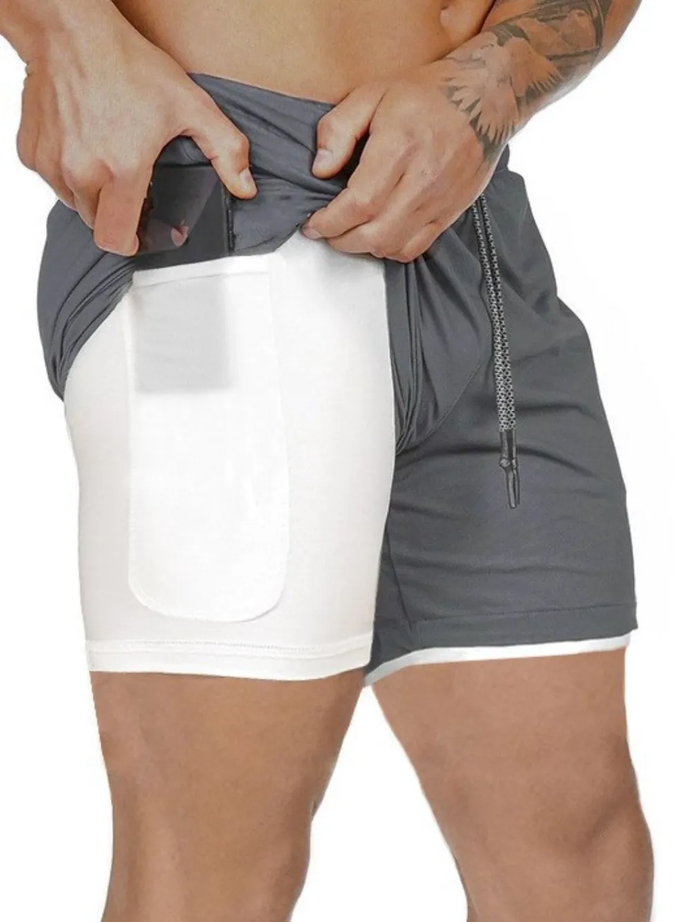 Men's Plus Size Drawstring Active Shorts, image 6