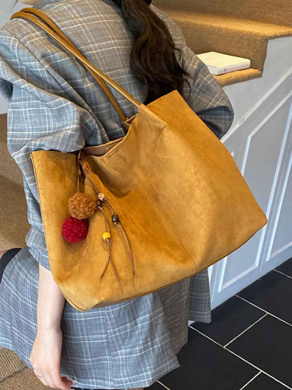 Solid Color Tote Bag, image 7