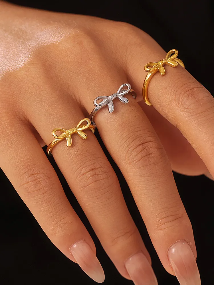 Stainless Steel Bow Ring, image 5