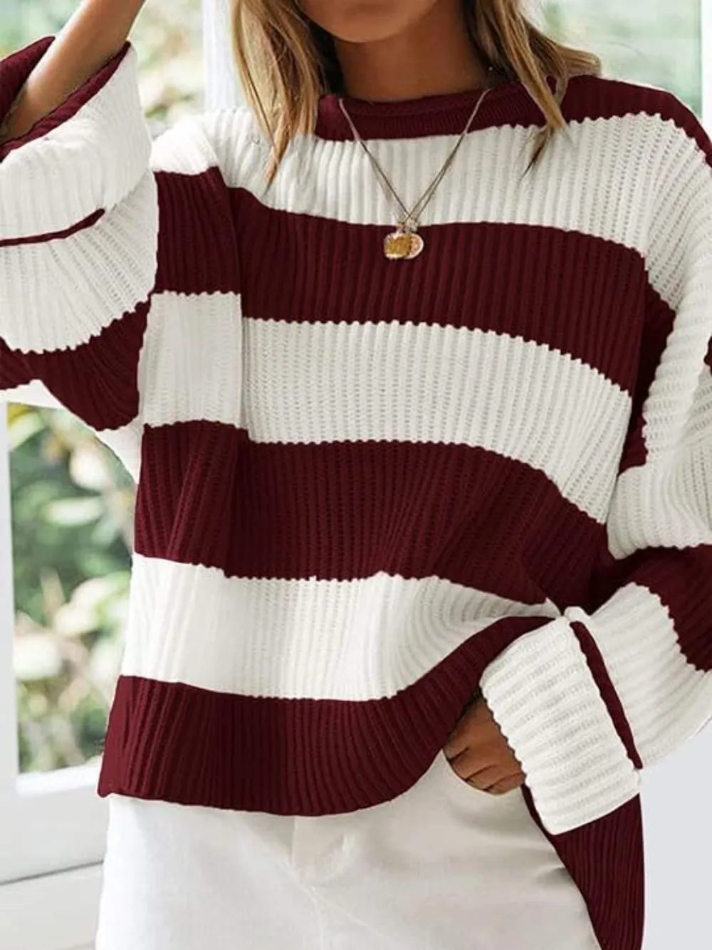 Round Neck Long Sleeve Sweater, image 12