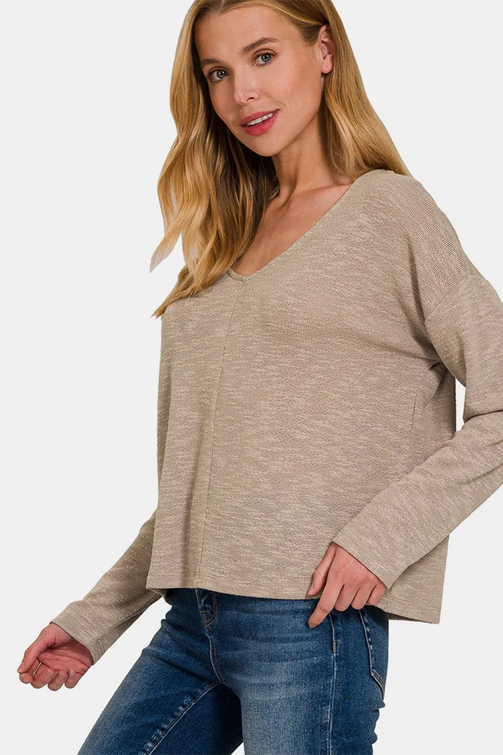 Dropped Shoulder Long Sleeve T-Shirt, image 3