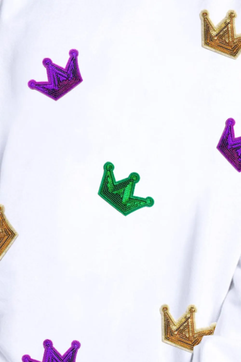 Crown Sequin Round Neck Sweatshirt, image 3