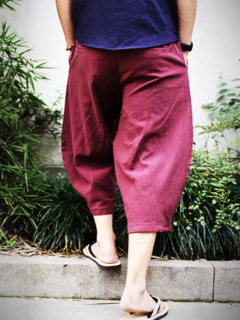 Men's Plus Size Loose Fit Cropped Pants, image 3