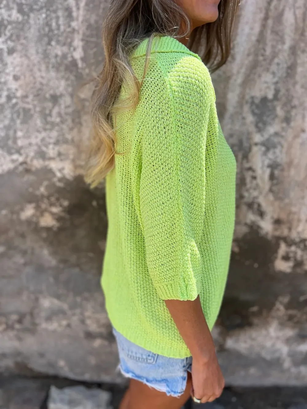 Full Size Johnny Collar Loose Knit Sweater Plus Size, image 19