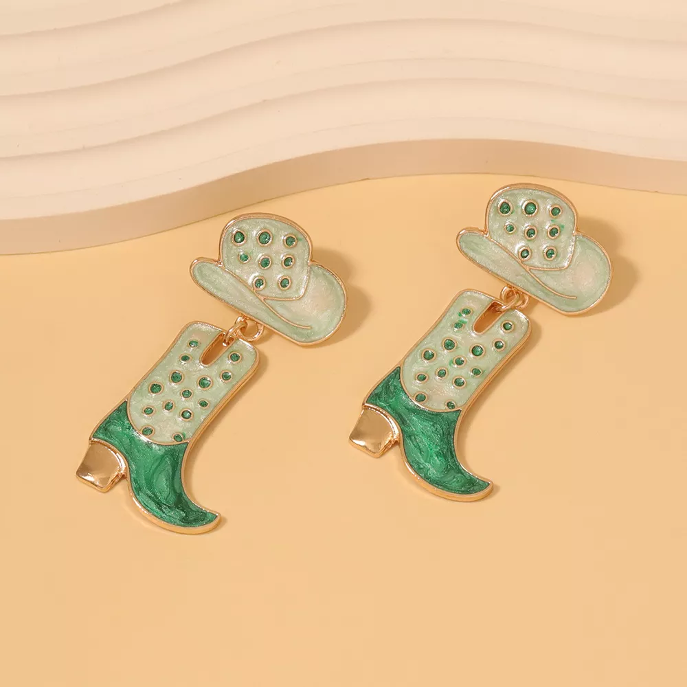 Cowgirl Boot and Hat Dangle Earrings, image 8