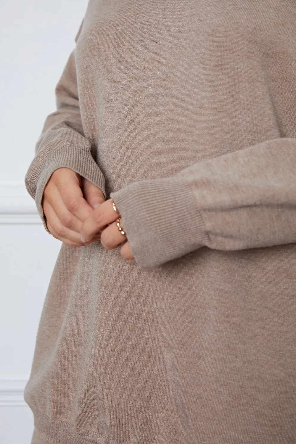 Dropped Shoulder Sweater and Long Pants Set, image 6