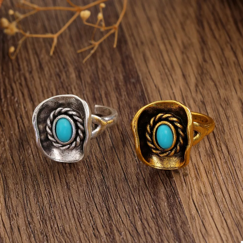 4 Piece Vintage Western Style Bull Head Rings, image 14