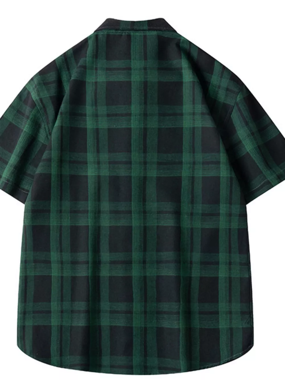 Men's Plus Size Plaid Loose Fit Short Sleeve Shirt, image 4