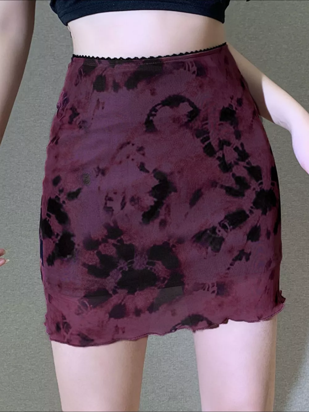 Tie-Dye Bodycon Mini Skirt, image 5