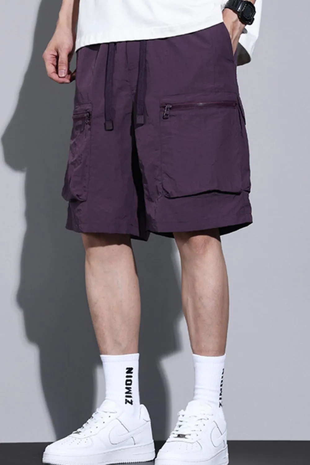 Men's Plus Size Drawstring Cargo Shorts, image 3