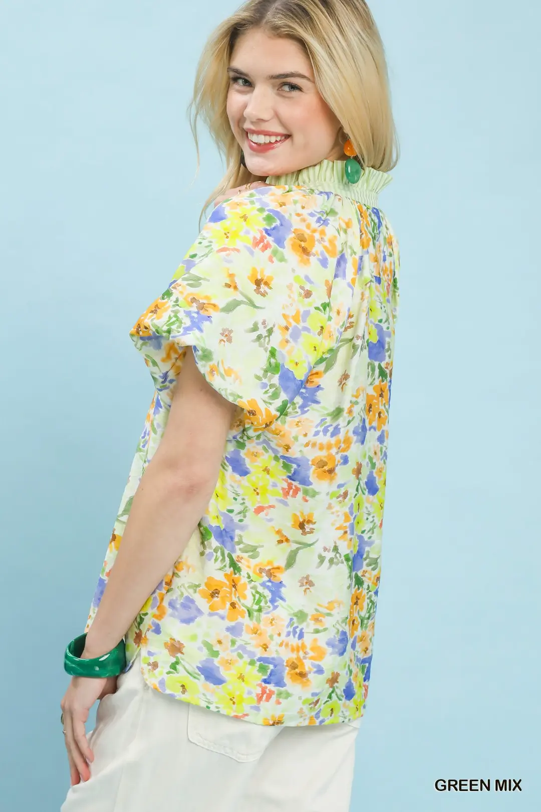 Watercolor Floral Top, image 4