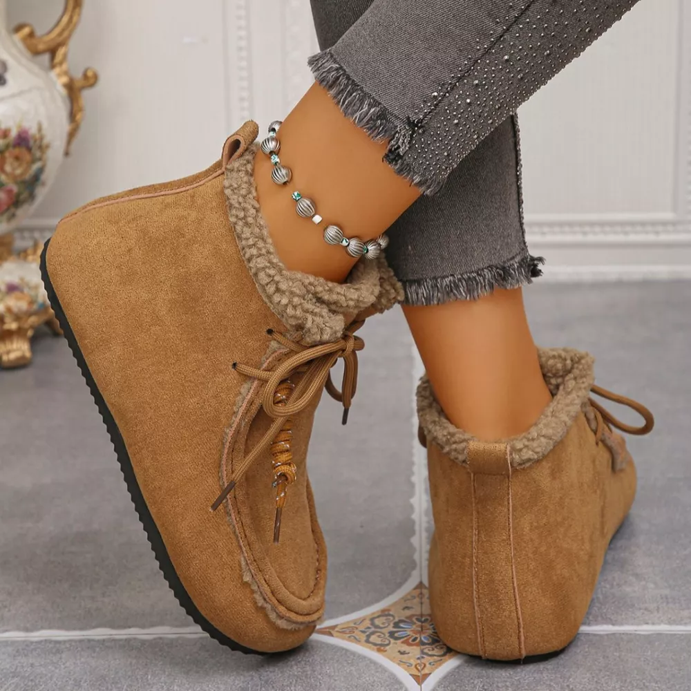 Lace Up Flats Ankle Boots, image 14
