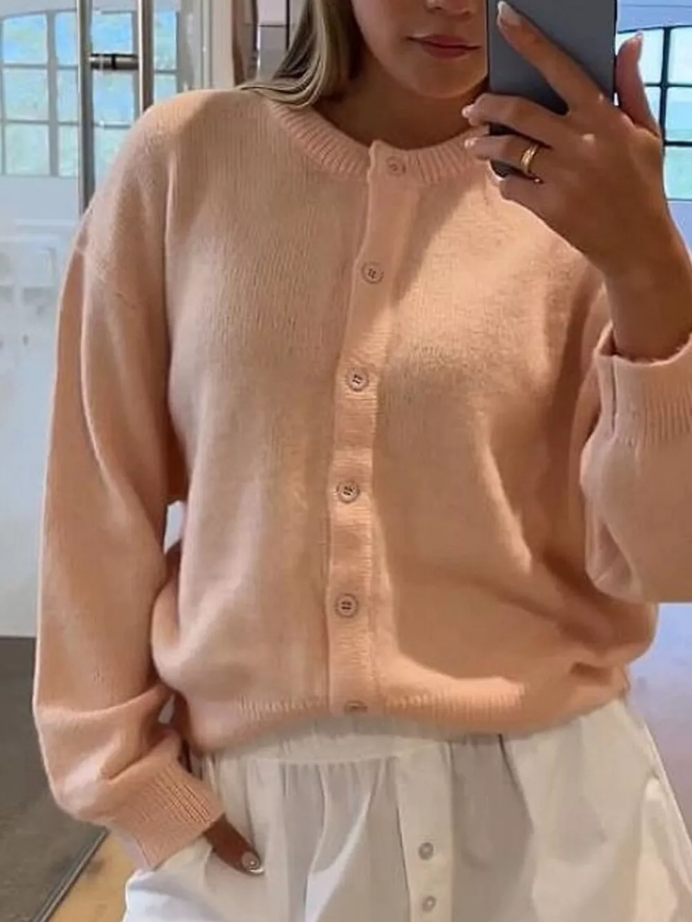 Button-Down Knit Cardigan, image 9