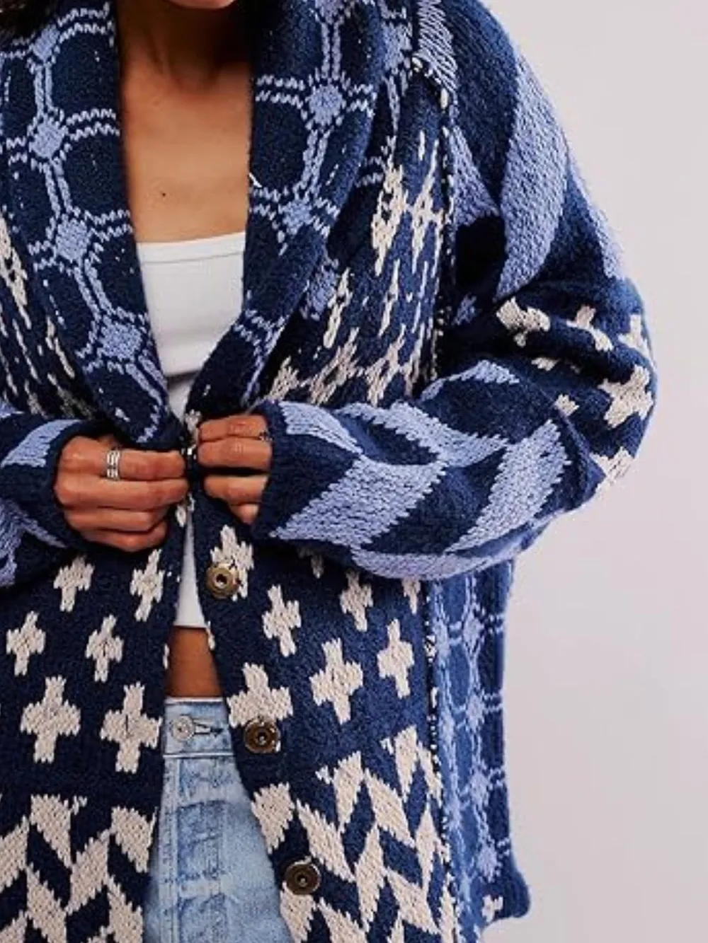 Collared Neck Long Sleeve Cardigan, image 22