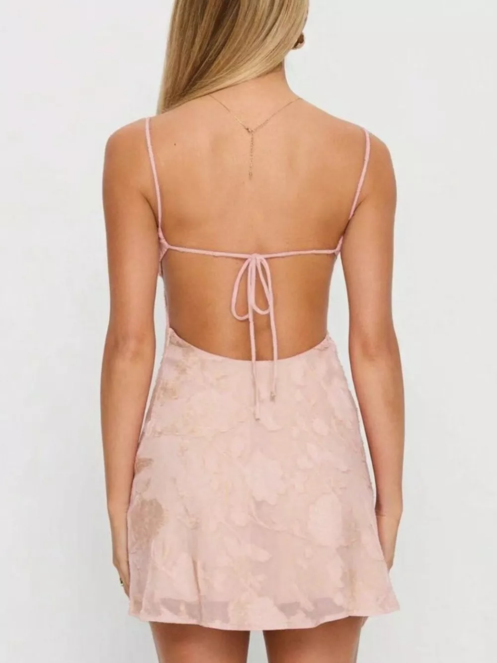 Backless Spaghetti Strap Mini Dress, image 14