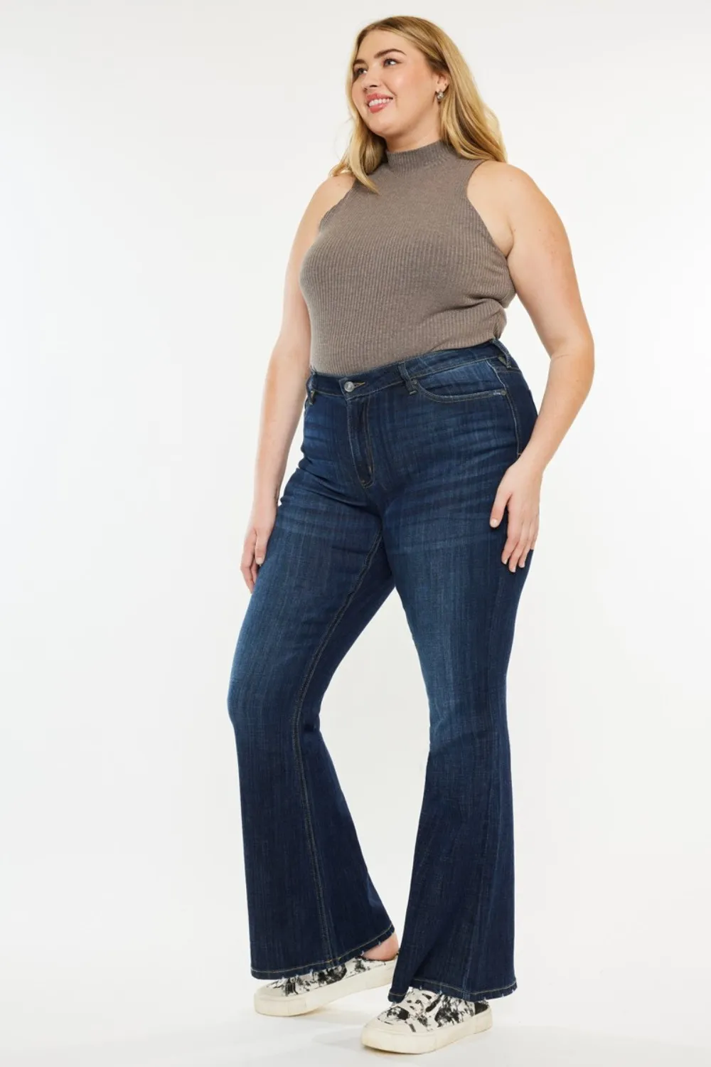 Full Size Mid Rise Flare Jeans, image 4