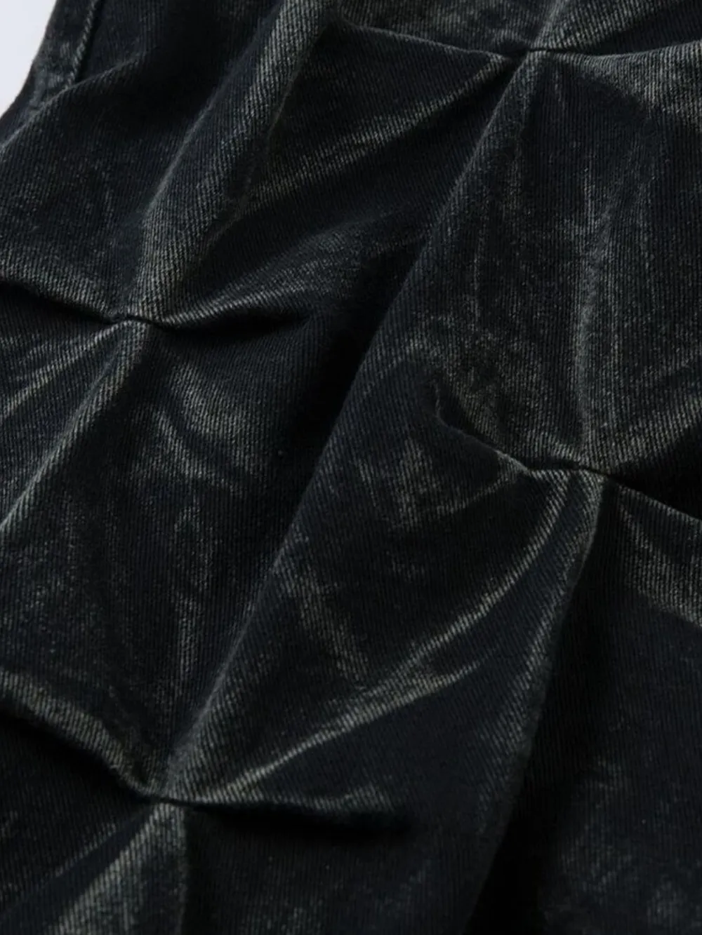 Men's Wide Leg Jeans with Ruched Detail, image 6
