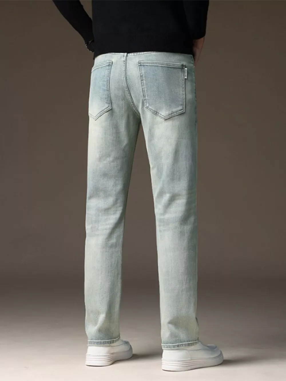 Men's Wash Straight Fit Casual Jeans, image 5