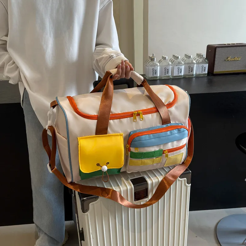 Color Block Multi-Pockets Travel Bag, image 4