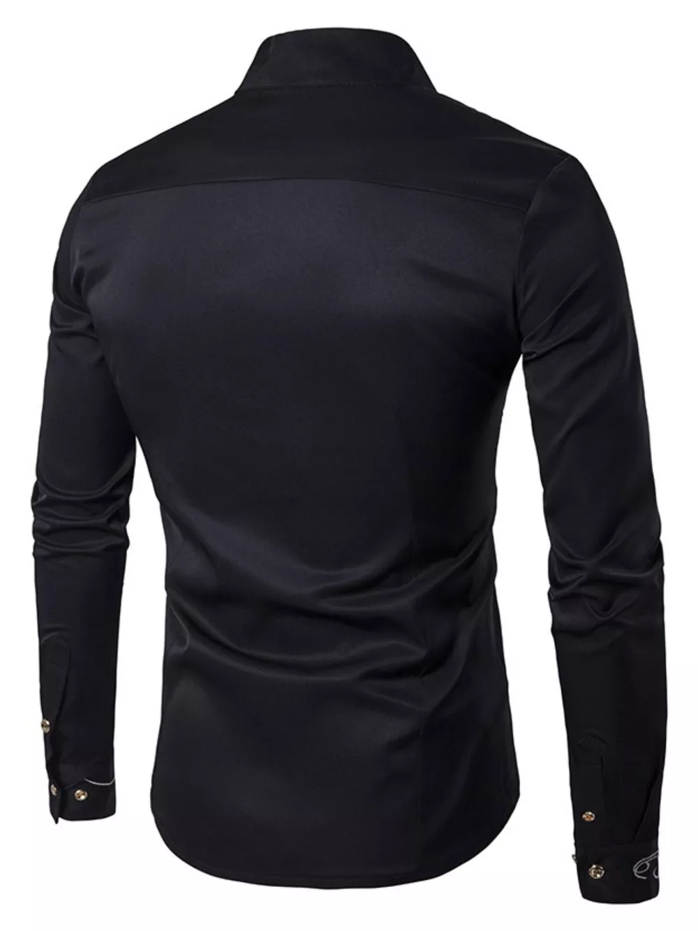 Men's Asymmetric Button-Down Slim Fit Shirt, image 8