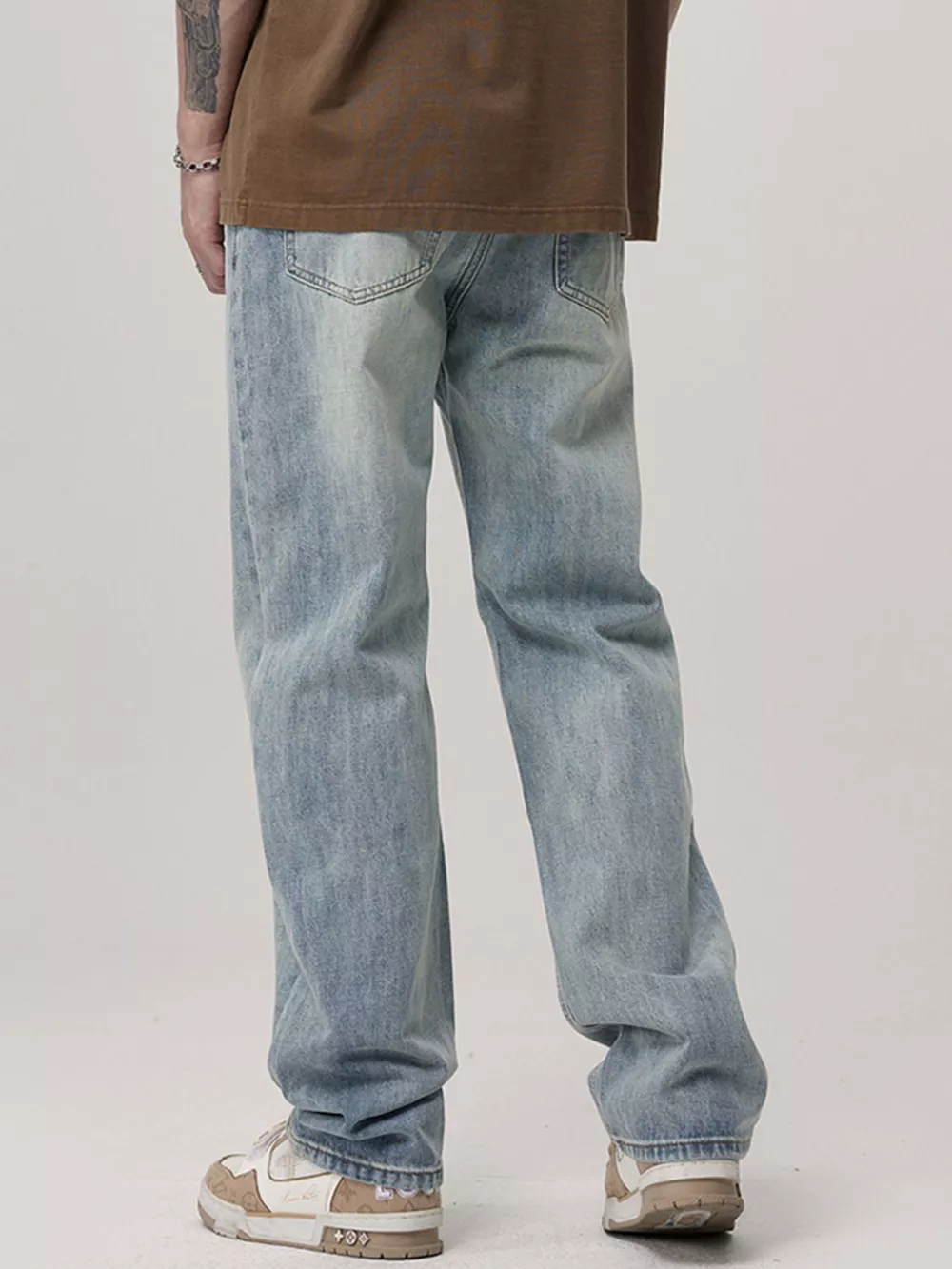 Men's Wash Loose Fit Jeans, image 6