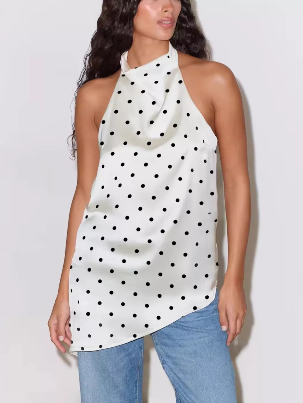 Polka Dot Halter Neck Top, image 4