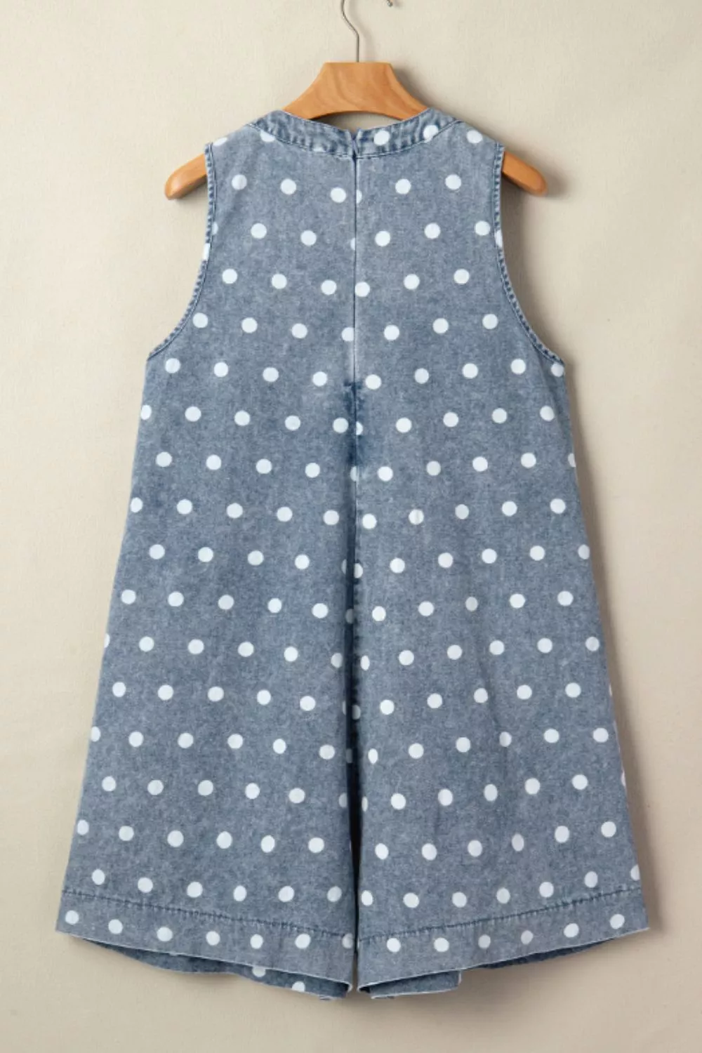 Vintage Polka Dot Denim Romper, image 5