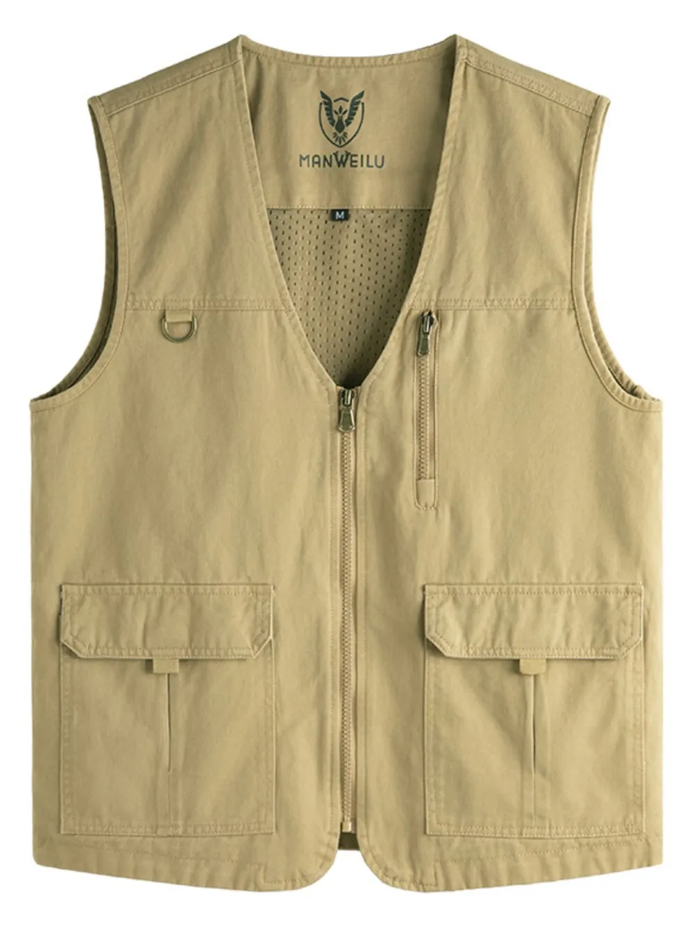 Men's Plus Size Zip Up V-Neck Vest, image 3