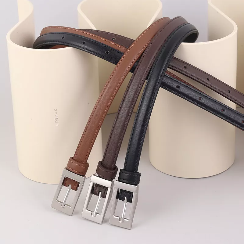 Metal Buckle Leather Belt, image 2