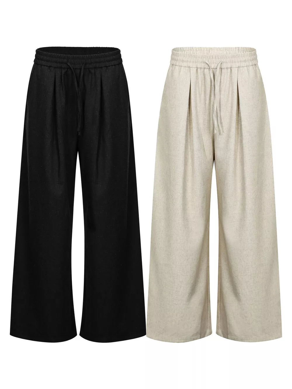 Men's Wide-Leg Drawstring Casual Pants, image 3