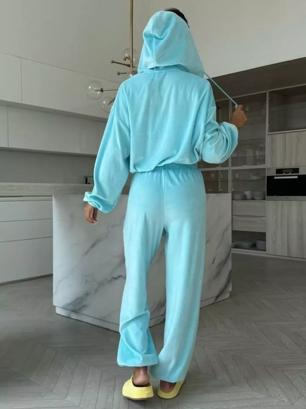 Zip-Up Hoodie and Joggers Set, image 5