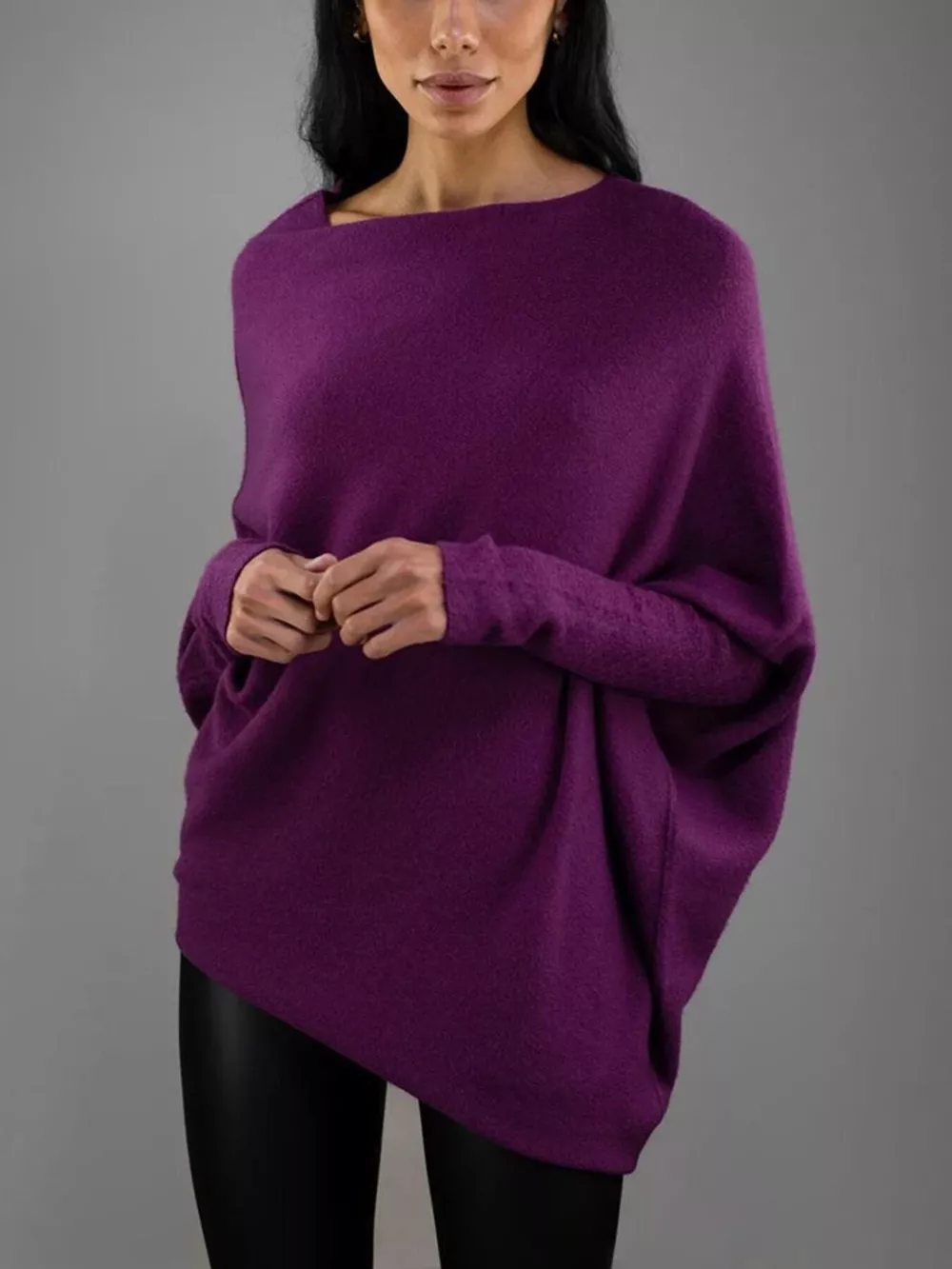 Boat Neck Long Sleeve Sweater, image 25