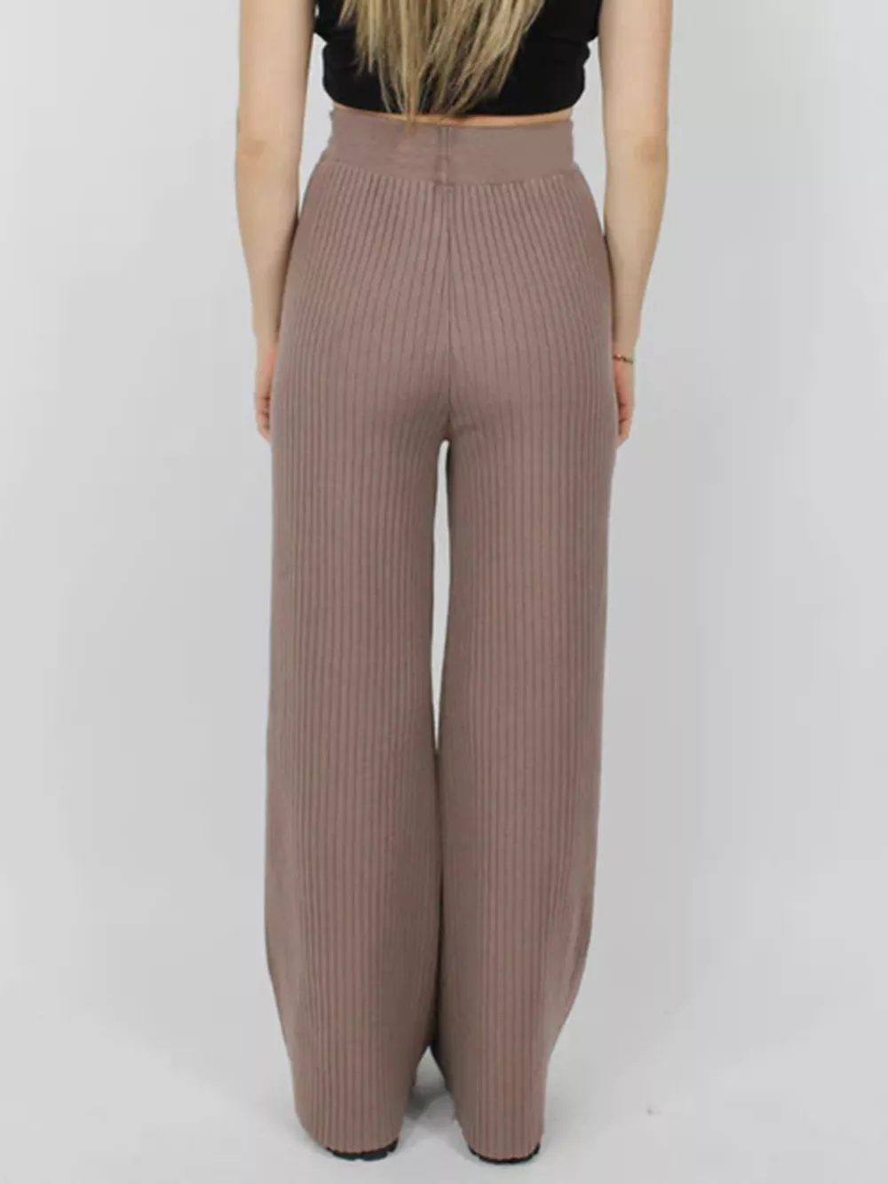Ribbed Wide Leg Sweater Pants, image 9