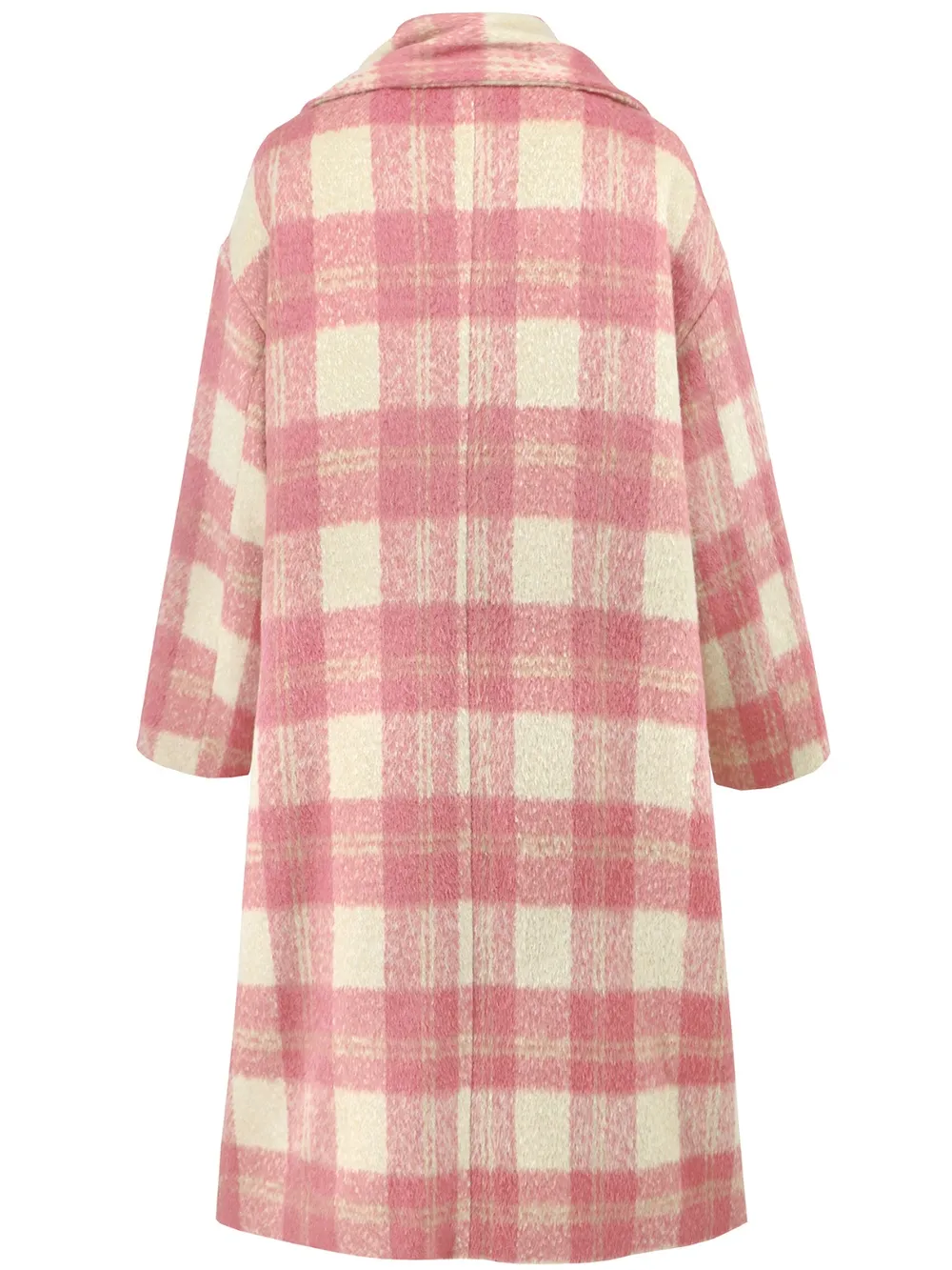 Plaid Button Up Long Sleeve Coat, image 6