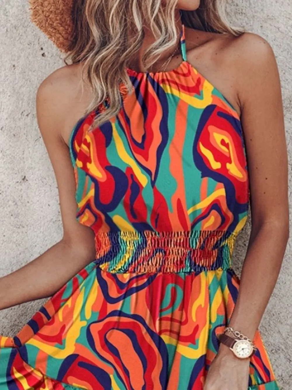 Paisley Print Halter Neck Mini Dress, image 21
