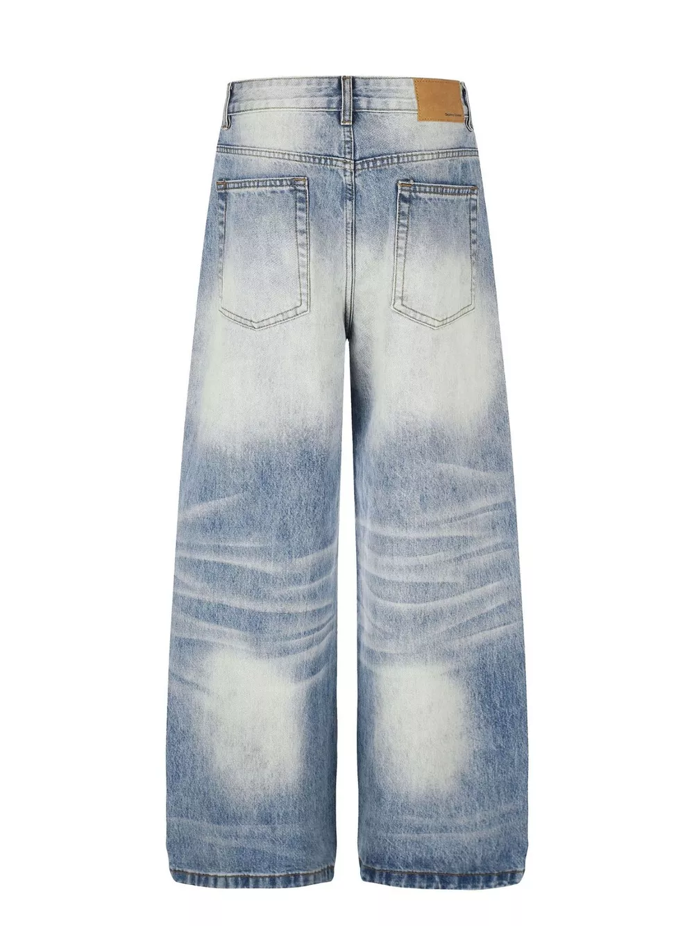 Men's Washed Wide Leg Jeans, image 3