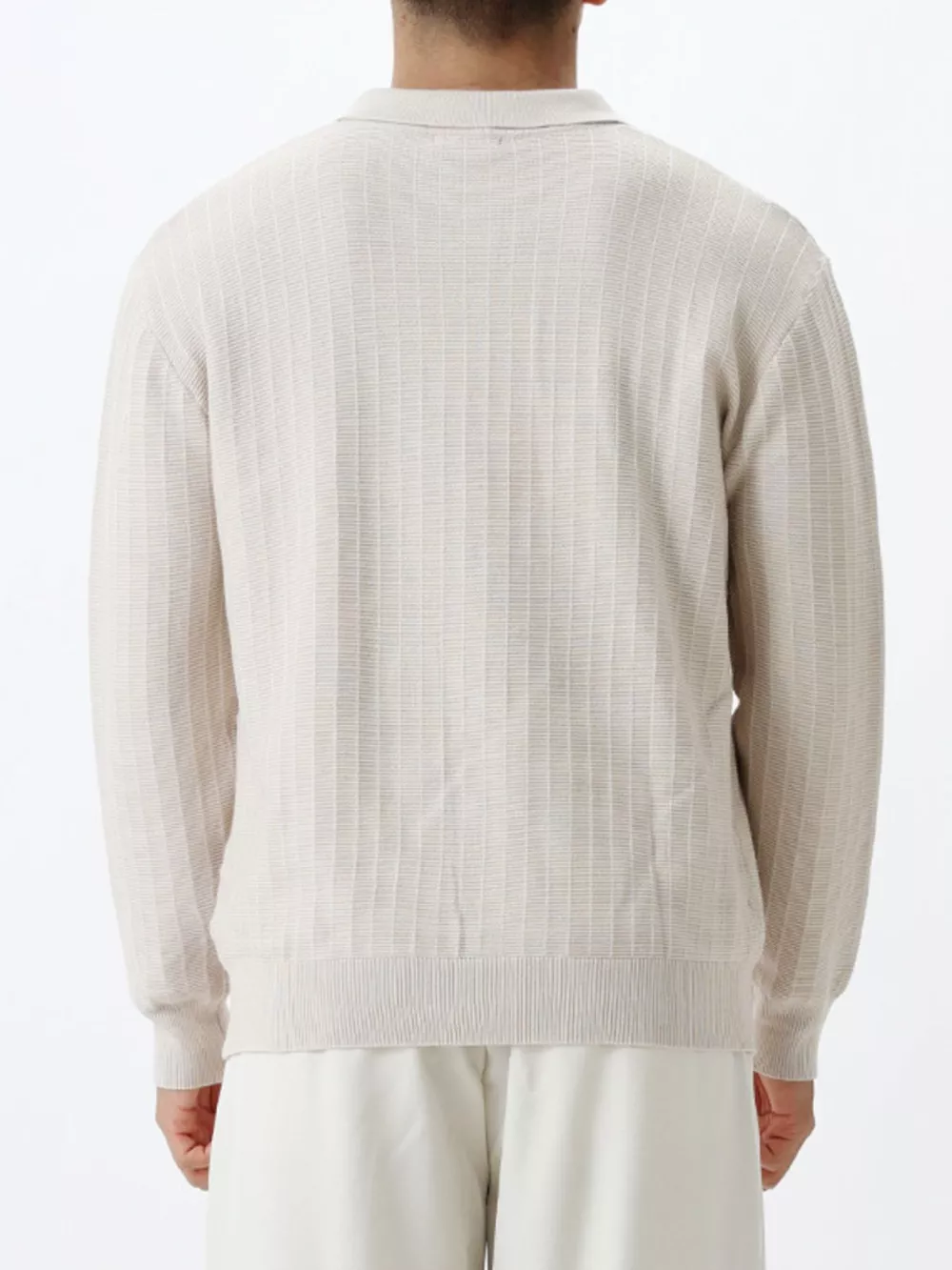 Men's Plus Size Button Detail Ribbed Knit Sweater, image 11