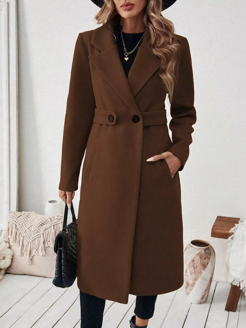 Single-Button Longline Coat, image 14