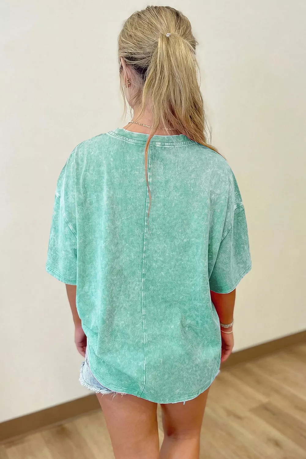 Solid Color Cotton Mineral Washed Oversize Tee, image 14