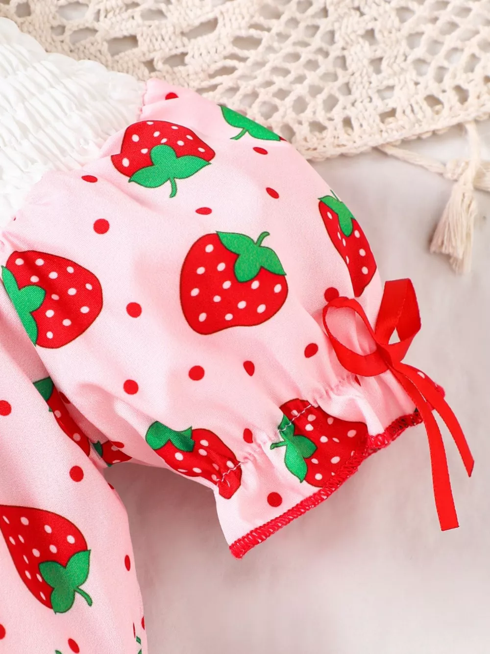 Children's Printed Smocked One-Piece with Headband, image 4