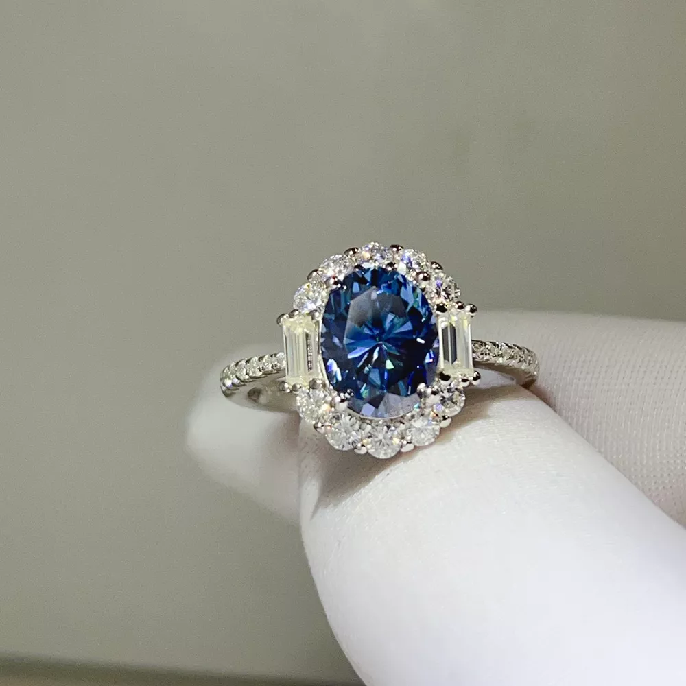 3 Carat 925 Sterling Silver Moissanite Ring, image 4