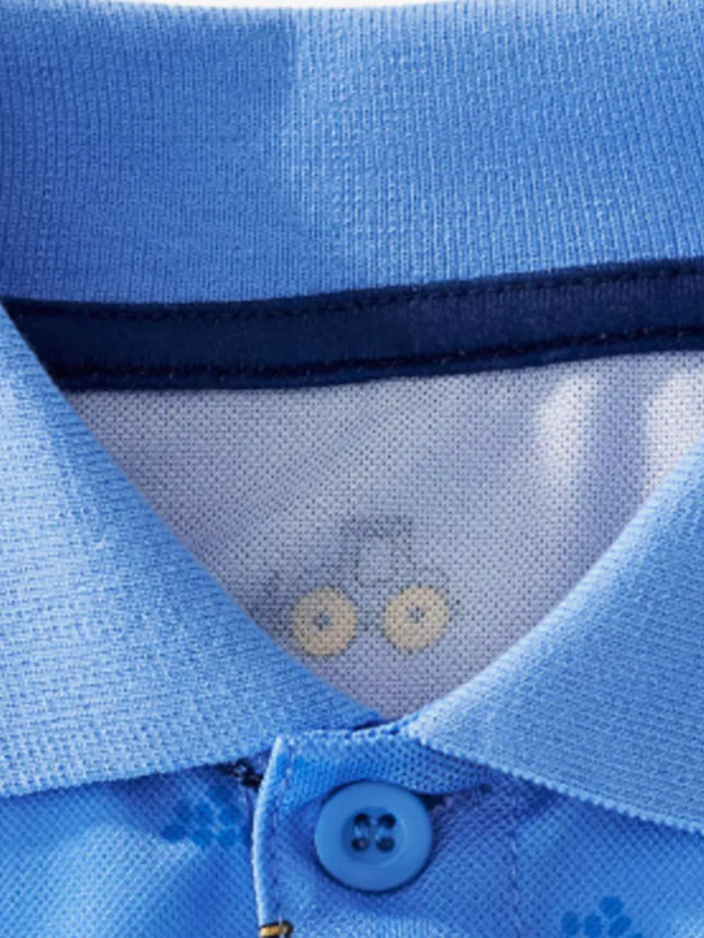 Children's Cartoon Excavator Print Short Sleeve Polo T-Shirt, image 2