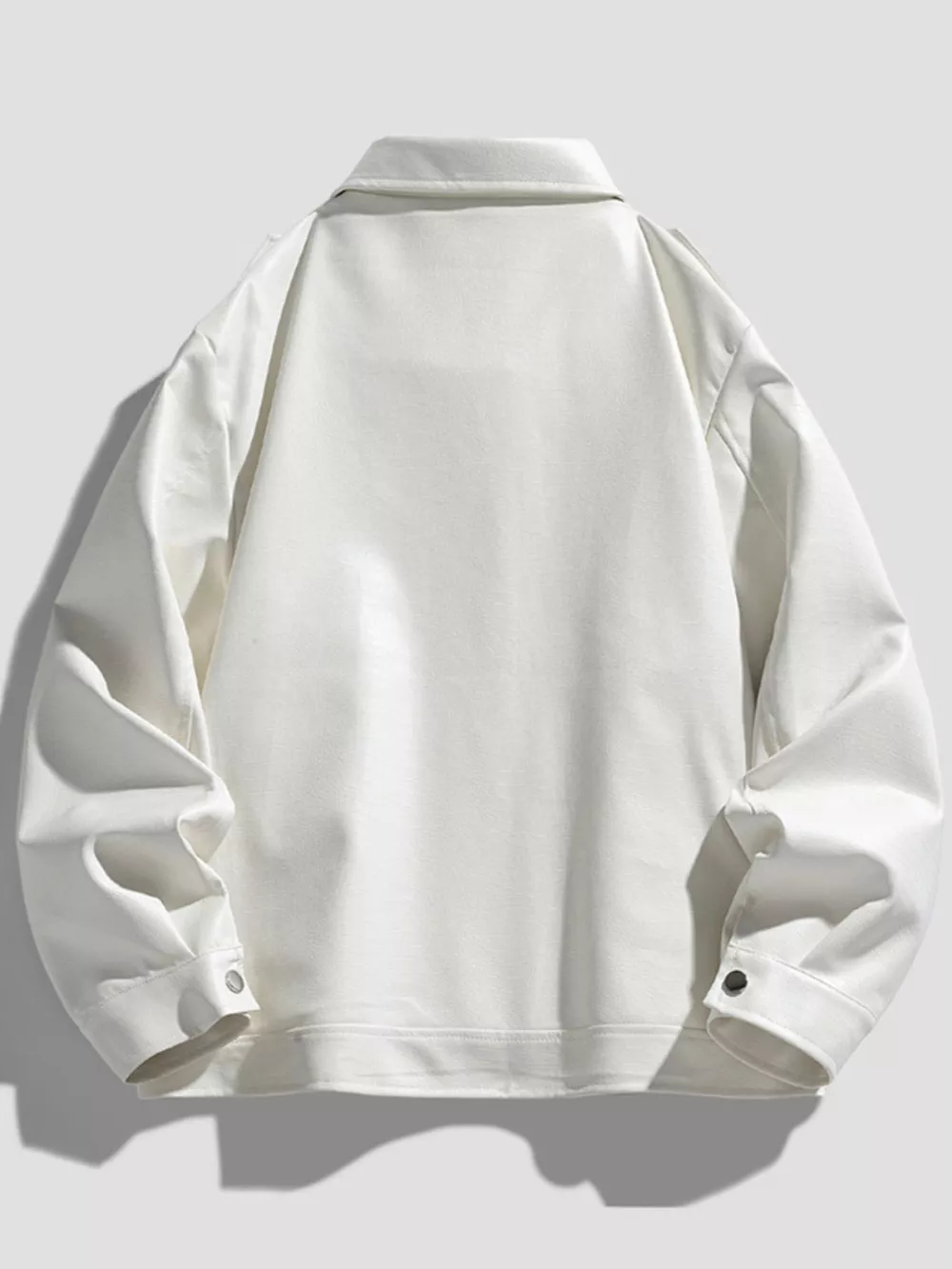 Men's Plus Size Lapel Collar Long Sleeve Outerwear, image 2
